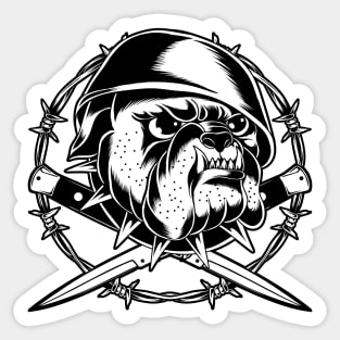 Traditional Tattoo Bulldog 2 Sticker